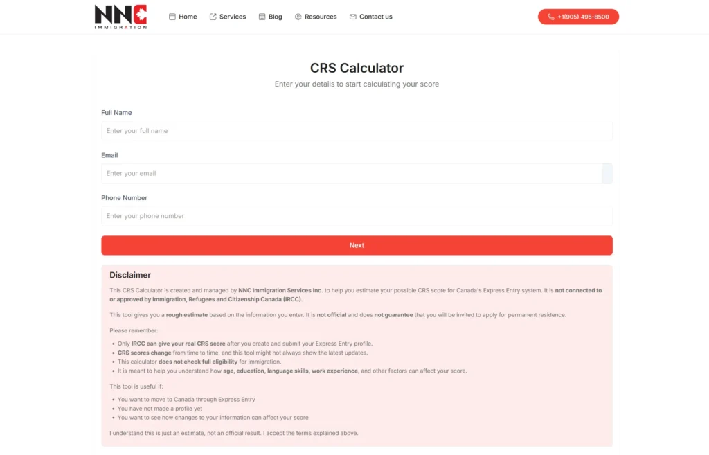 How Can I Calculate My CRS Score? 1 Screenshot 2025 10 15 123502